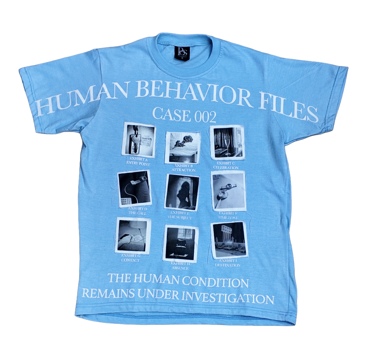 Human Behavior Files — Case 002 Tee | Sky Blue