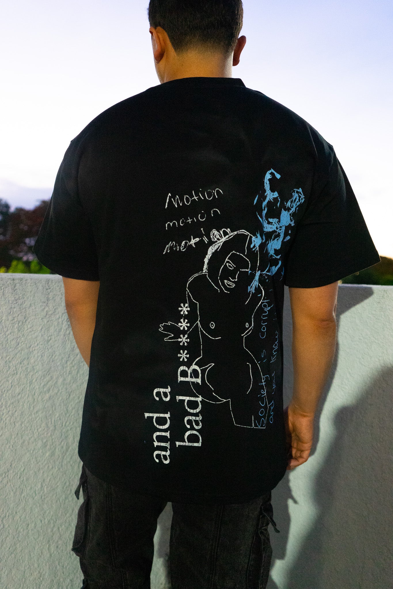 Arc of the Villain Tee- Heavyweight Oversized - (Black)