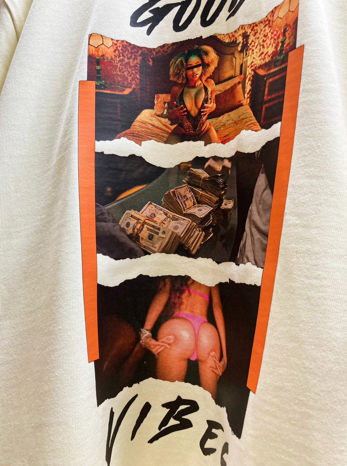 Good Vibes Oversized Tee (Natural)