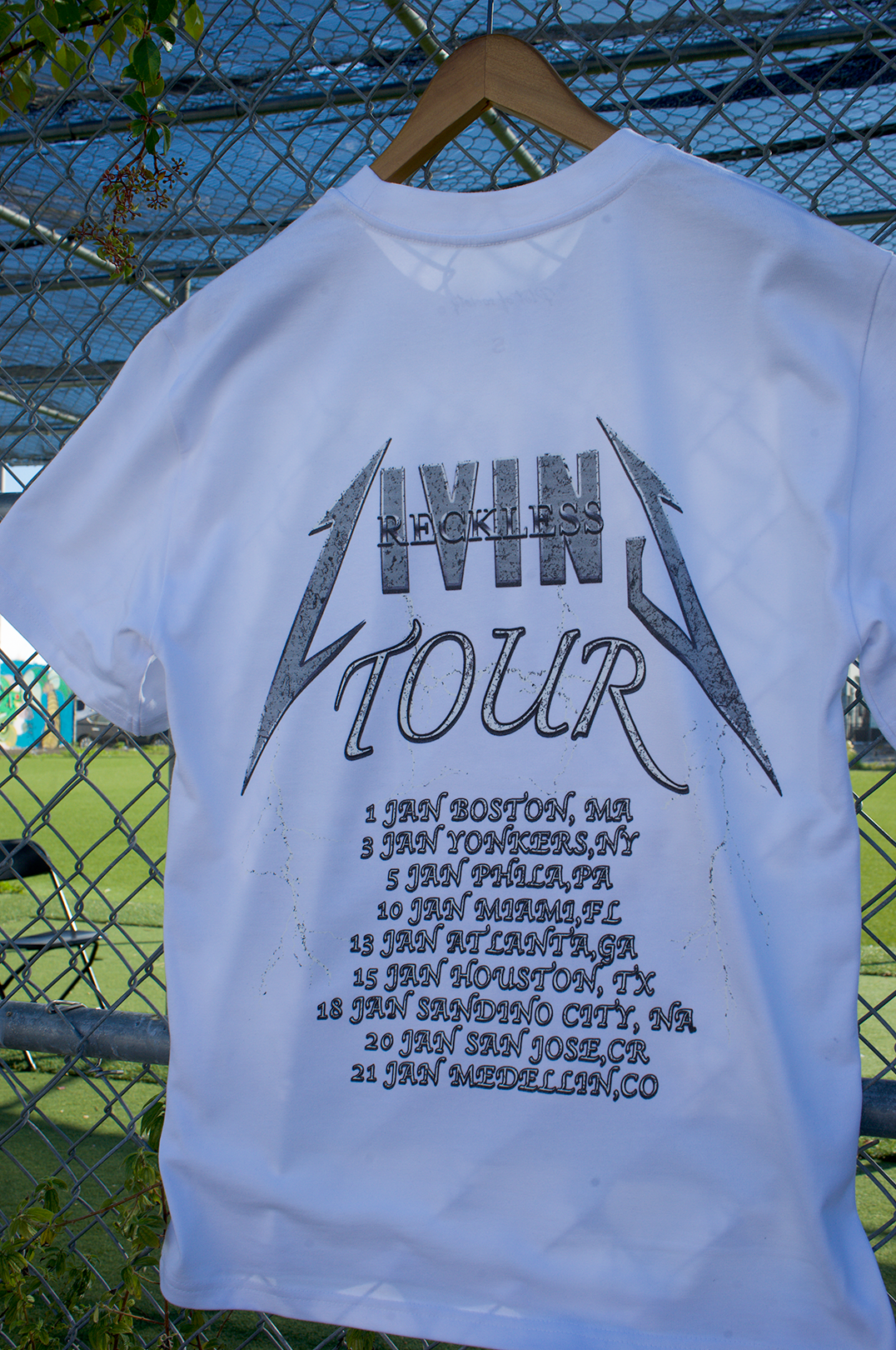 Living Reckless Oversized Tee (White)