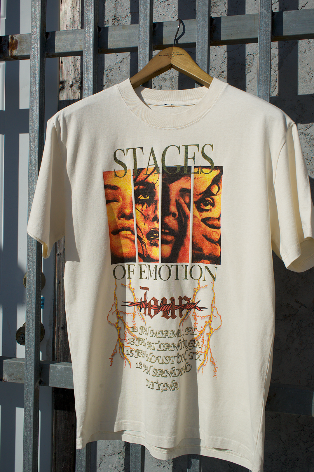 Stages Of Emotion Tour Oversized Tee (Ecro)