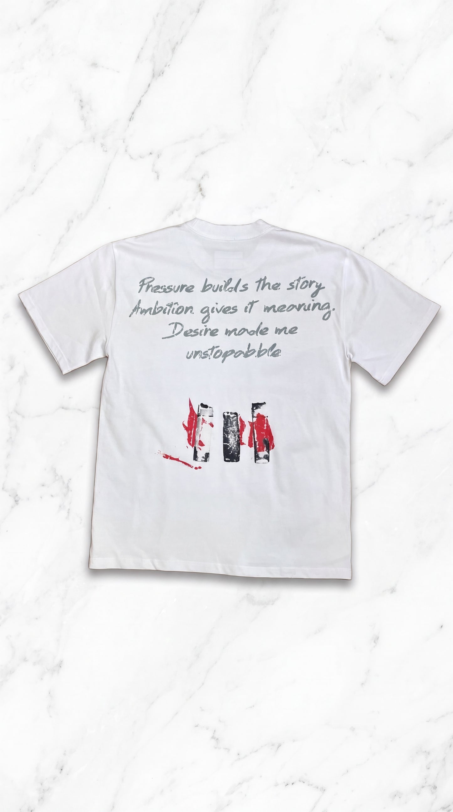 Pressure Builds The Story Tee - (White)