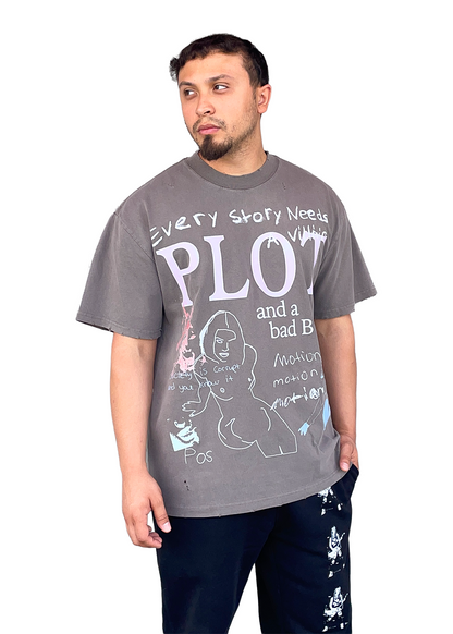Arc of the Villain Tee- Heavyweight Oversized