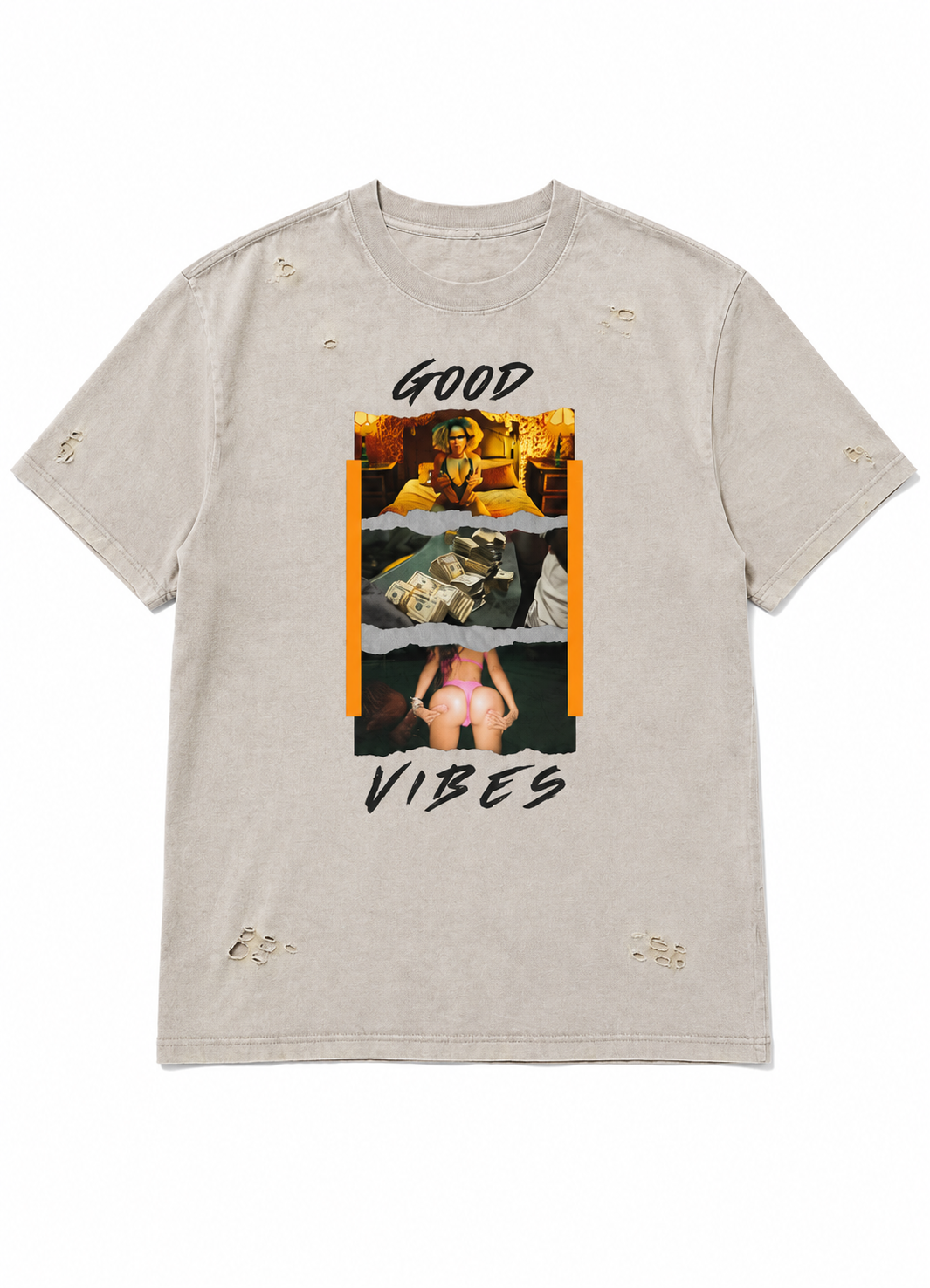 Good Vibes Tee – Sand