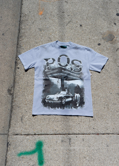 Inception of the Past Graphic Tee – Washed Powder Blue