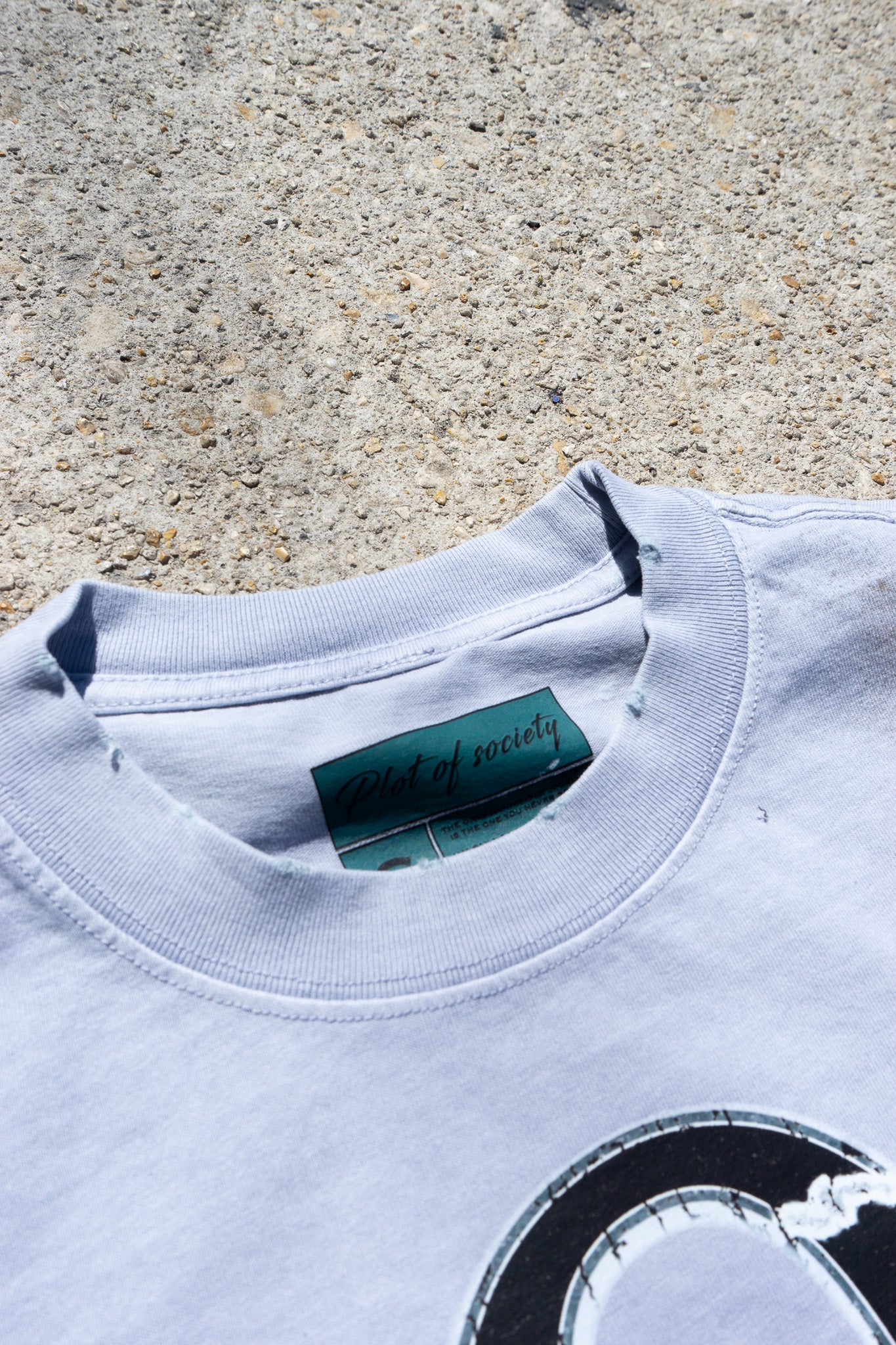 Inception of the Past Graphic Tee – Washed Powder Blue