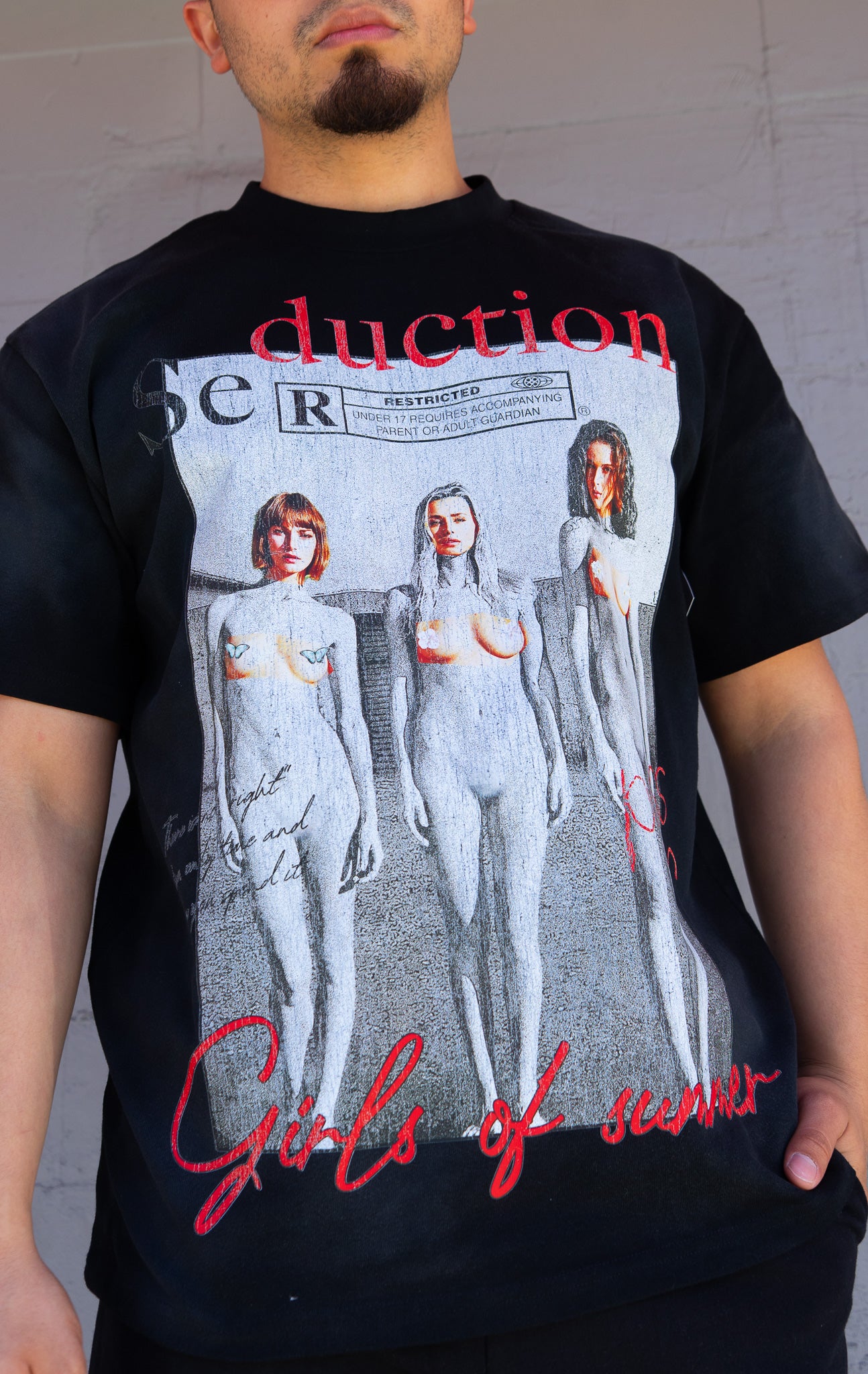 Girls Of Summer Oversized Tee (Black)