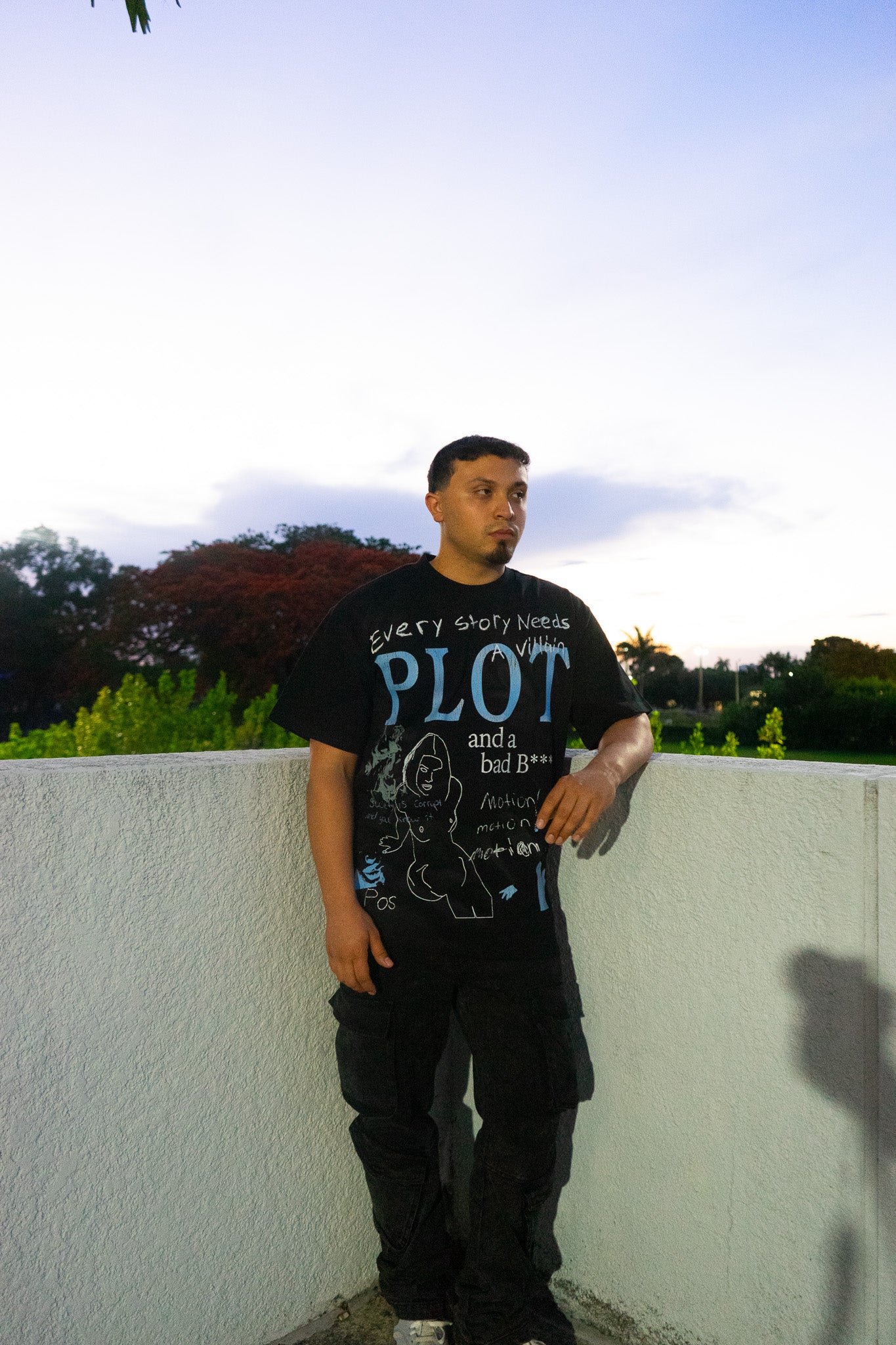 Arc of the Villain Tee- Heavyweight Oversized - (Black)