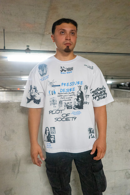 Pressure & Desire Tee – White