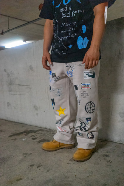 Bad Habits Stacked Joggers – Bone