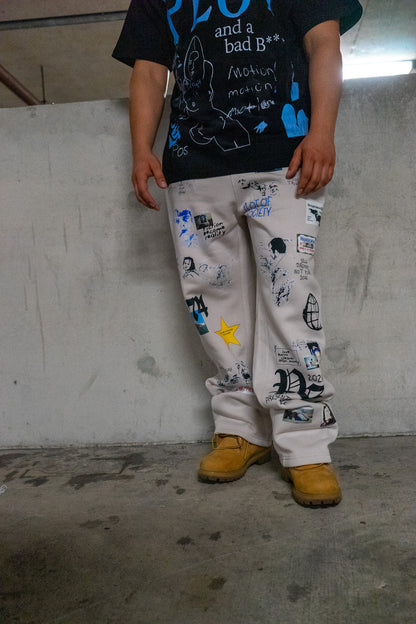 Bad Habits Stacked Joggers – Bone