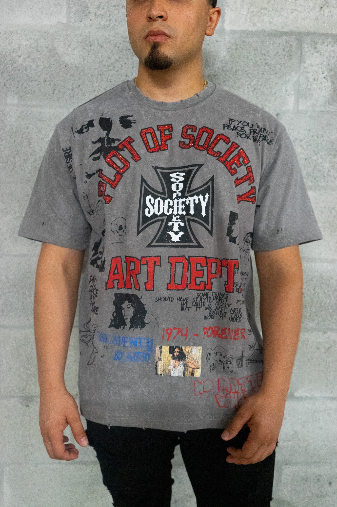 Art Dept. Chaos Tee (Grey) - Heavyweight Oversized