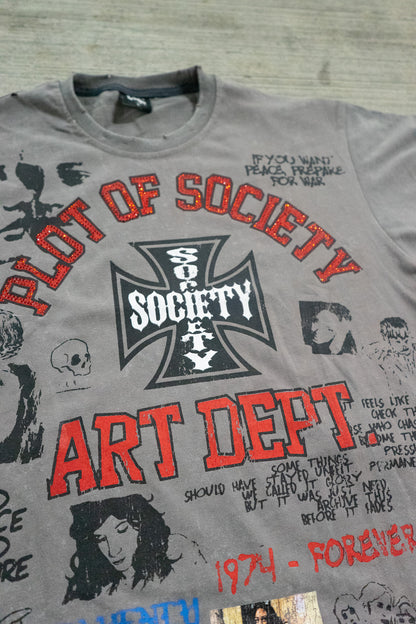 Art Dept. Chaos Tee (Grey) - Heavyweight Oversized