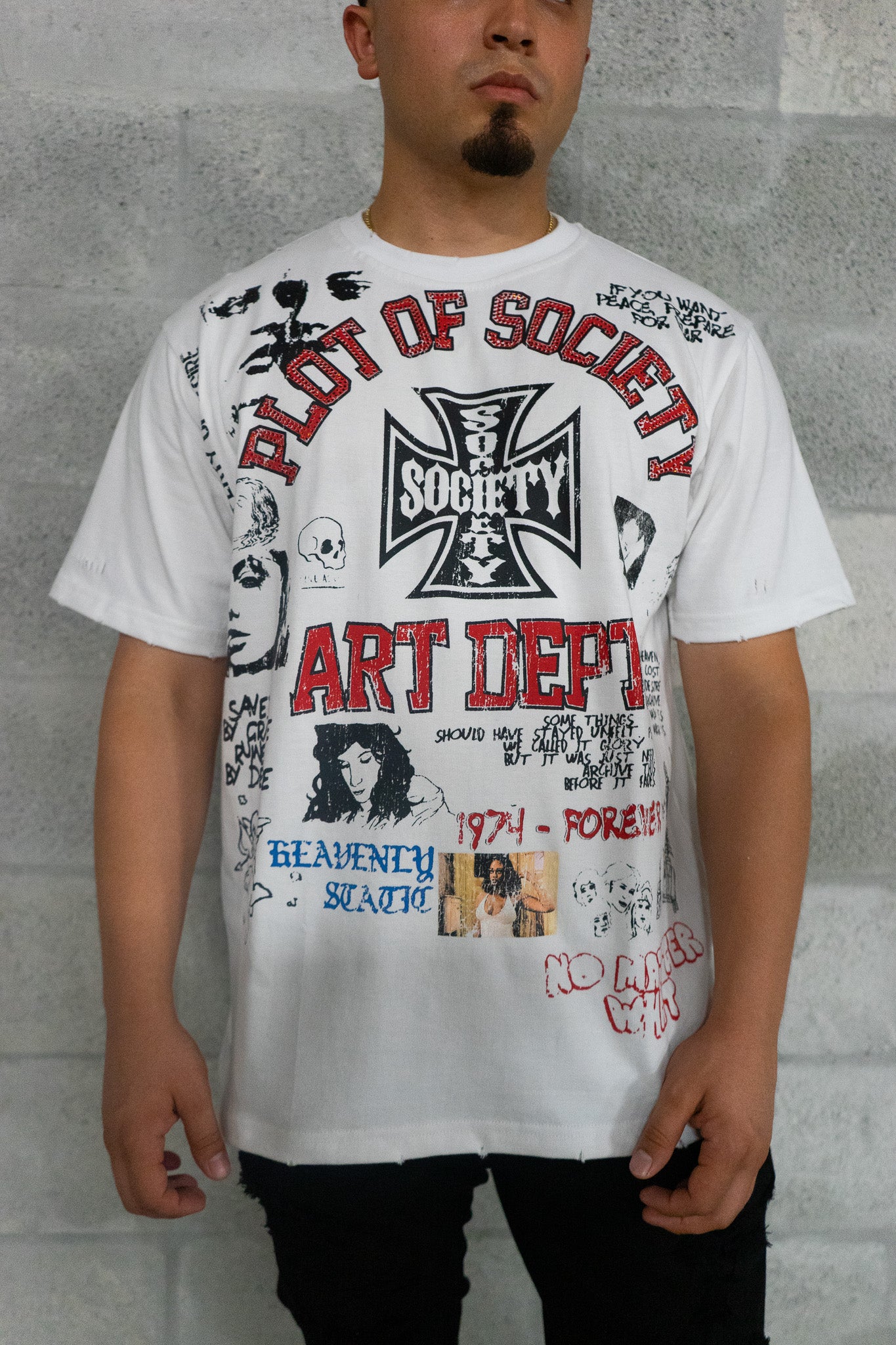 Art Dept. Chaos Tee (White) - Heavyweight Oversized