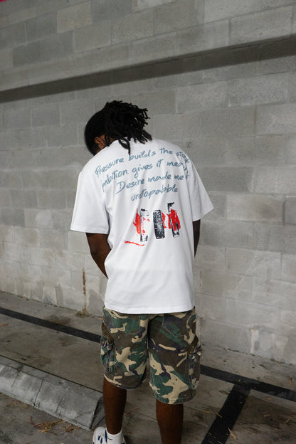 Pressure Builds The Story Tee - (White)