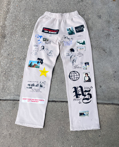 Bad Habits Stacked Joggers – Bone
