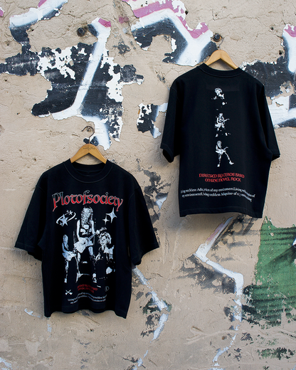 Plotofsociety Based On The Novel Rock Oversized Crop Tee