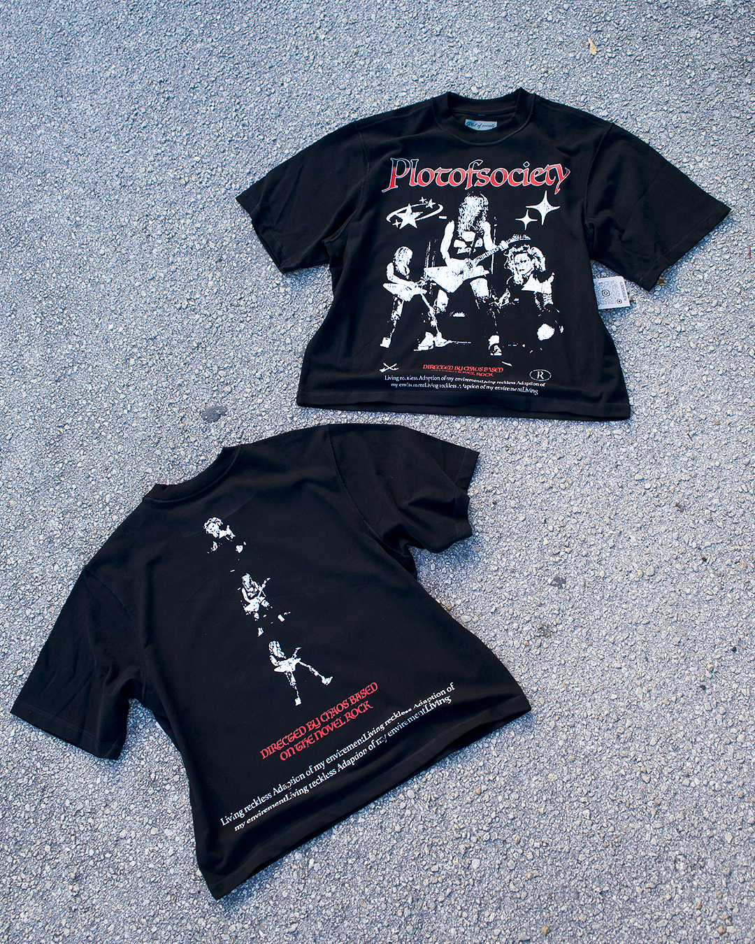 Plotofsociety Based On The Novel Rock Oversized Crop Tee
