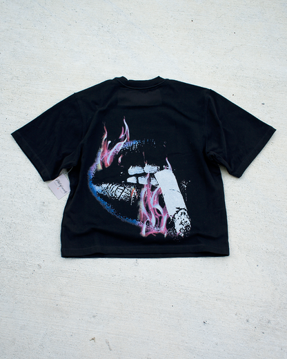 Shades Of Chaos Oversized Crop Tee