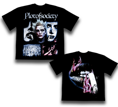 Shades Of Chaos Oversized Crop Tee