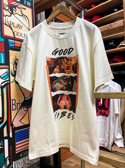 Good Vibes Oversized Tee (Natural)