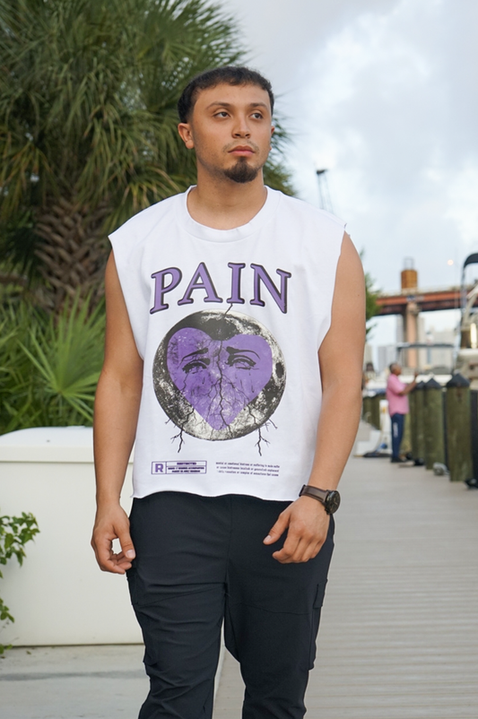 Pain Sleeveless Cut Tee