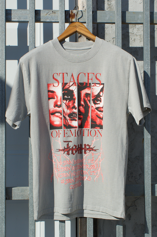 Stages Of Emotion Tour Oversized Tee (Grey)