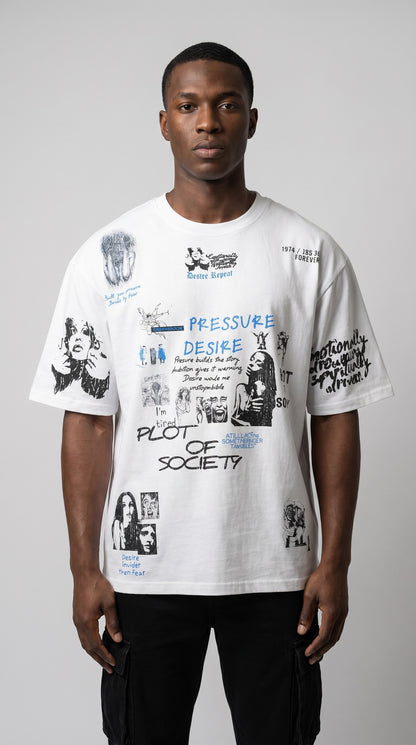 Pressure & Desire Tee – White
