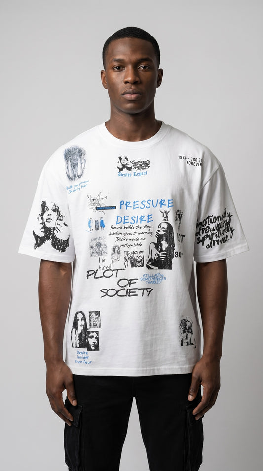Pressure & Desire Tee – White