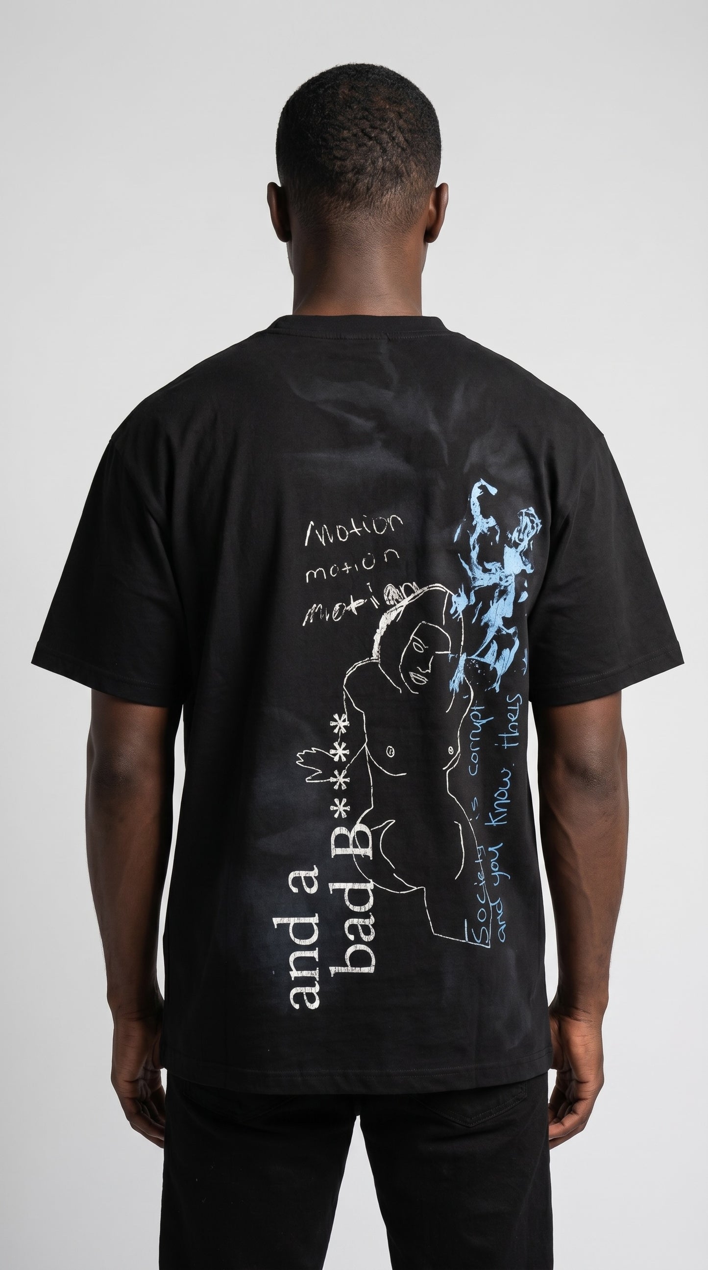 Arc of the Villain Tee- Heavyweight Oversized - (Black)