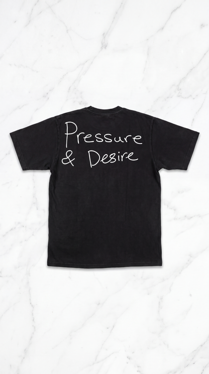 PlotOfSociety Pressure & Desire Rhinestone Tee